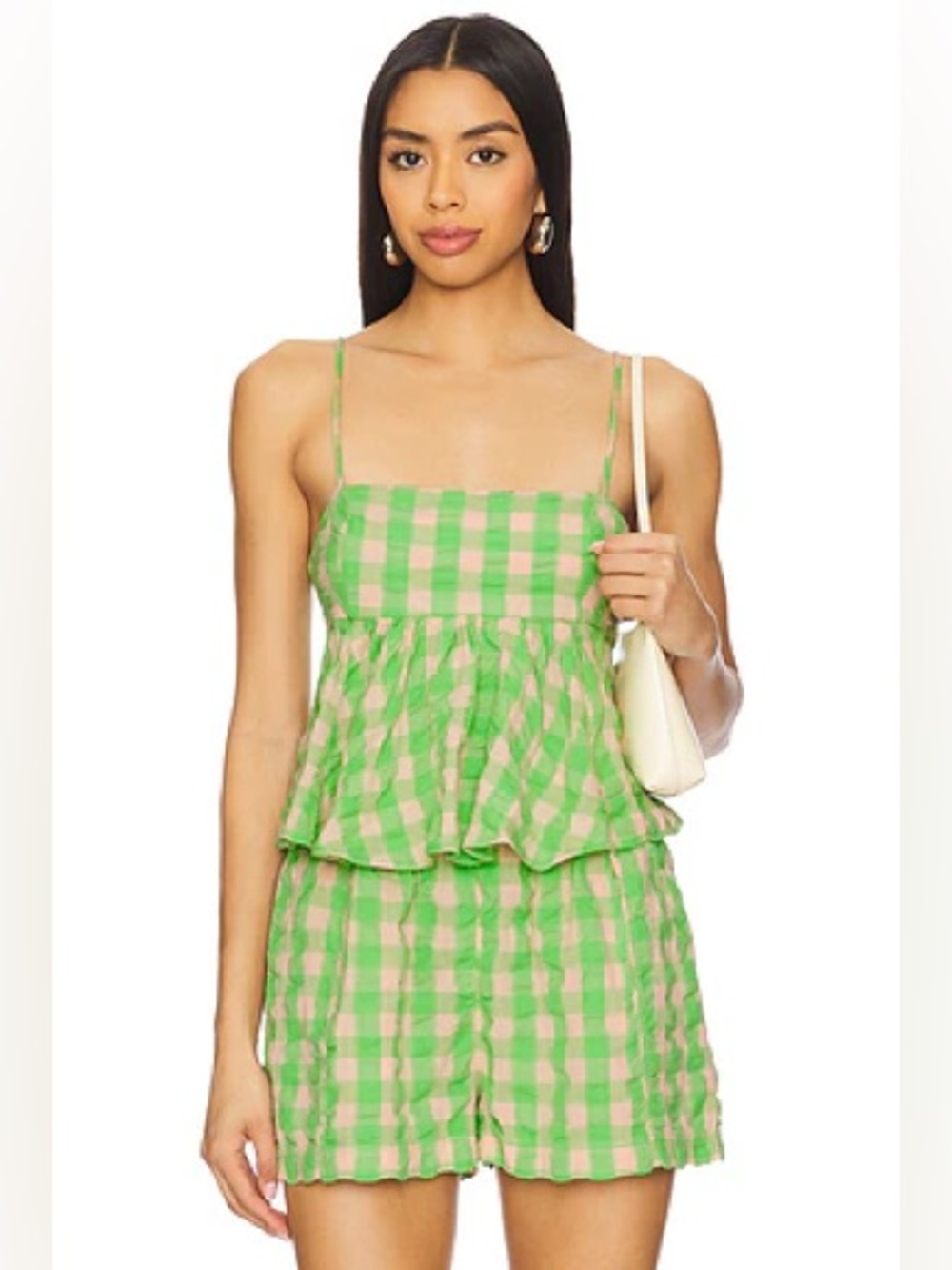 Free people Mia plaid set - small bottoms medium top